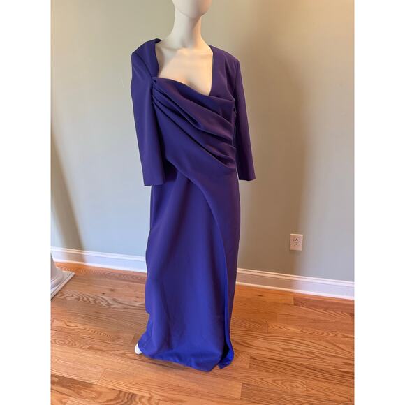 SAFIYAA Ayanna Draped Gown - Indigo size 14 - Picture 6 of 10